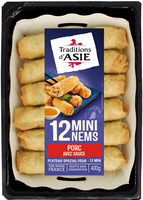 12 mini nems au porc avec sauce nuoc-mâm