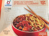 Porc au caramel et nouilles cuisinées
