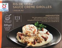Ris de veau sauce creme girolles duo de riz