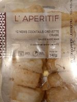 Nems cocktails crevettes crabe