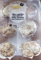 Mini coquilles aux noix de saint Jacques. sauce champagne 10%