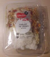 Poulet au curry et riz thaï
