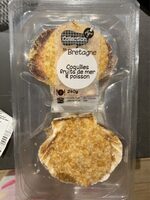 Coquilles fruits de mer et poisson