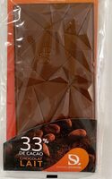 Tablette chocolat au lait 33%