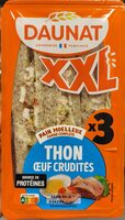 Sandwich thon oeuf crudites XXL