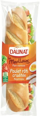 Le moelleux poulet rôti crudités mayonnaise légère