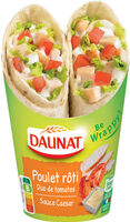 Wrap poulet rôti duo de tomates sauce caesar