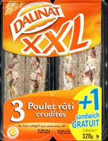 XXL 3 poulet roti crudités + 1 gratuit