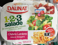 1-2-3 Salade Chèvre Lardons sauce bulgare