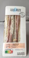 Sandwich jambon supérieur- beurre