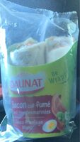 Wrap bacon fumé, oeuf, tomates marinées