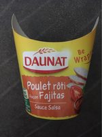 Wrap poulet roti facon fajitas