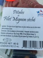 Pétales de filet mignon séché