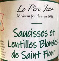 Saucisses et lentilles blondes de saint flour
