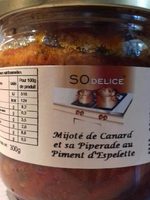 Mijoté de canard et sa piperade au piment d espelette
