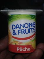 Danone et fruits pêche