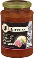 Confiture ananas goyave passion , bocal de 315g
