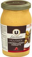 Moutarde au poivron et au piment d'Espelette bocal de 210g