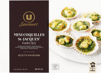 Mini coquilles St Jacques farcies beurre ail & persil , x12 ,150g