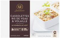 Cassolettes de ris de veau et volaille au Monbazillac AOC , 2x110g
