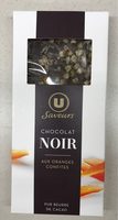 Tablette de chocolat noir aux oranges confites