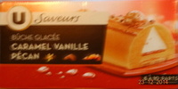 Bûche glacée, caramel vanille pécan