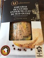 Foie gras de canard entier mi-cuit IGP Sud Ouest au poivre noir - 200g