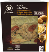 Poulet au paprika écrasé de pomme de terre sauce à la moutarde à l'ancienne surgelé