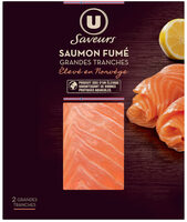 Saumon fumé Atlantique, Norvège, 2 grandes tranches - 100g