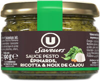 Sauce pesto épinard noix de cajou pécorino