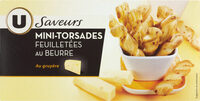 Minifeuilleté torsades beurre et fromage paquet de 100g