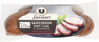 Saucisson cuit à l'ail à l'ancienne fumé au bois de hêtre