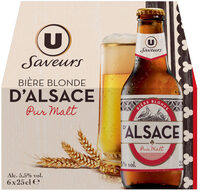 Bière d'Alsace blonde , 5,5°, 6 bouteilles de 25cl