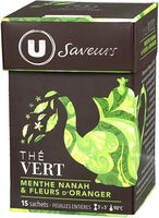 Thé vert menthe nanah et fleurs d'oranger saveurs