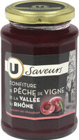Confiture extra pêches de vigne Vallée du Rhône , Pot 315g