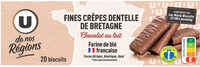 Crêpes dentelles de Bretagne enrobées chocolat au lait UDNR 100g