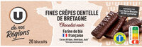 Crêpes dentelles de Bretagne enrobées de chocolat noir 100g