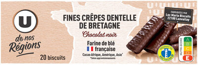 Crêpes dentelles de Bretagne enrobées de chocolat noir 100g