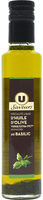 Spécialité à base d'huile d'olive vierge extra 99,7% aromatisée au basilic bouteille de 25cl