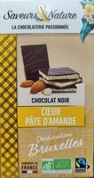 Chocolat noir coeur pâte d'amande