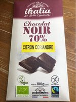 Chocolat Noir 70% Citron Coriandre