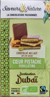 Chocolat coeur pistache feuilletine