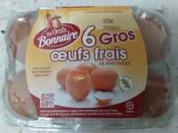 6 Gros Oeufs Frais de Martinique