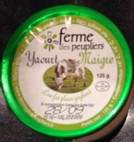 Yaourt maigre ferme des peupliers