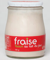 Yaourt fraise au lait du jour