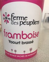 Yaourt brassé sucré aux framboises