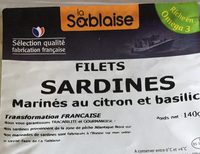 Filets sardines marines au citron et basilic