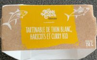 Tartinable de thon blanc, haricots et curry bio