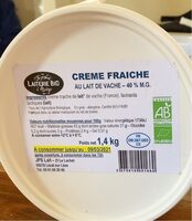 Crème fraiche, au lait de vache, 40% MG