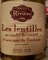 Les lentilles au confit de canard et saucisses de Toulouse